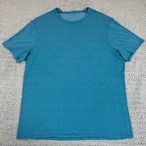Lululemon Lightweight Short Sleeve Crew Neck T Shirt Men's Size L Blue Stretch